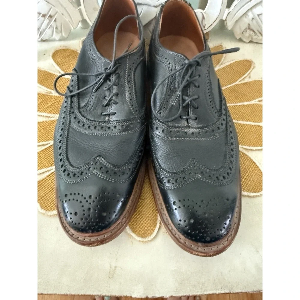 Allen Edmonds‎ Neumok 2.0 - 10D  Oxfords Black Leather Wingtip Shoes USA Men